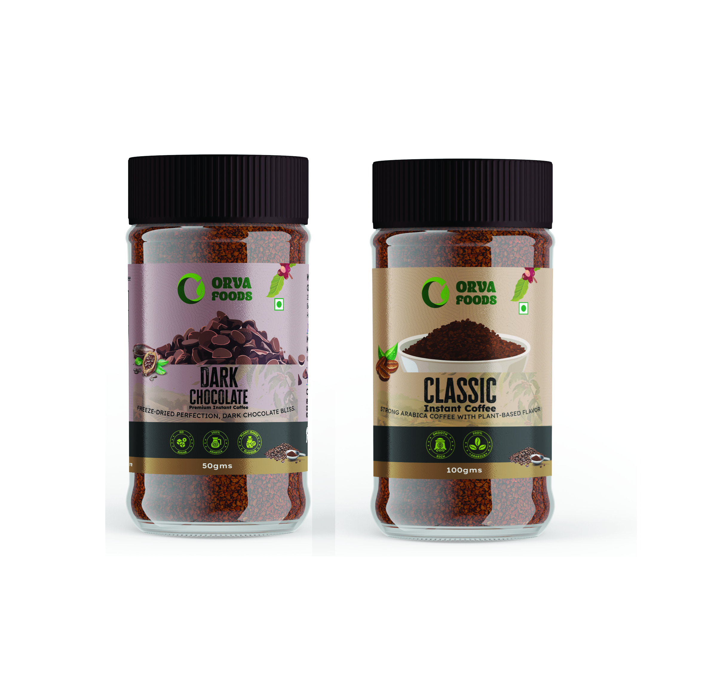 COMBO - ORIGINAL 100% ARABICA INSTANT COFFEE + DARK CHOCOLATE 100% ARABICA INSTANT COFFEE