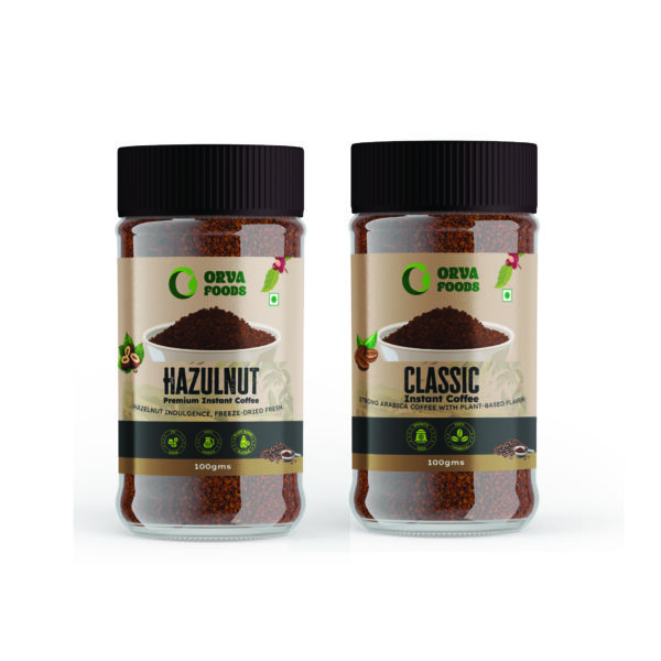 COMBO - ORIGINAL 100% ARABICA INSTANT COFFEE + HAZULNUT 100% ARABICA INSTANT COFFEE